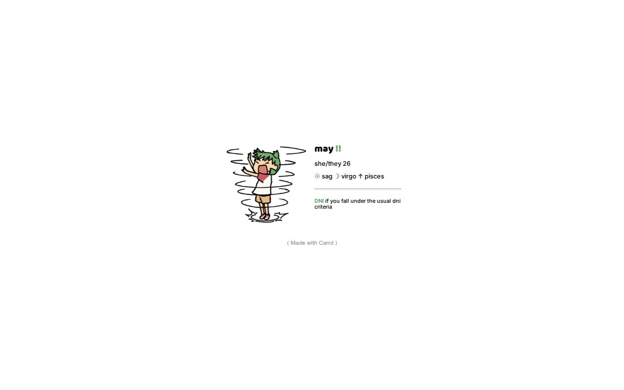 Carrd profile picture for @mer